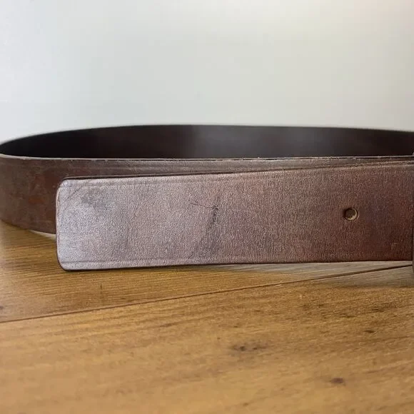 Banana Republic Brown Italian Leather Belt Made in England Size 34 - Picture 3 of 9